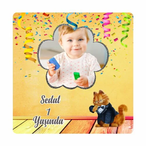 Kedi Temalı Doğum Günü Magneti